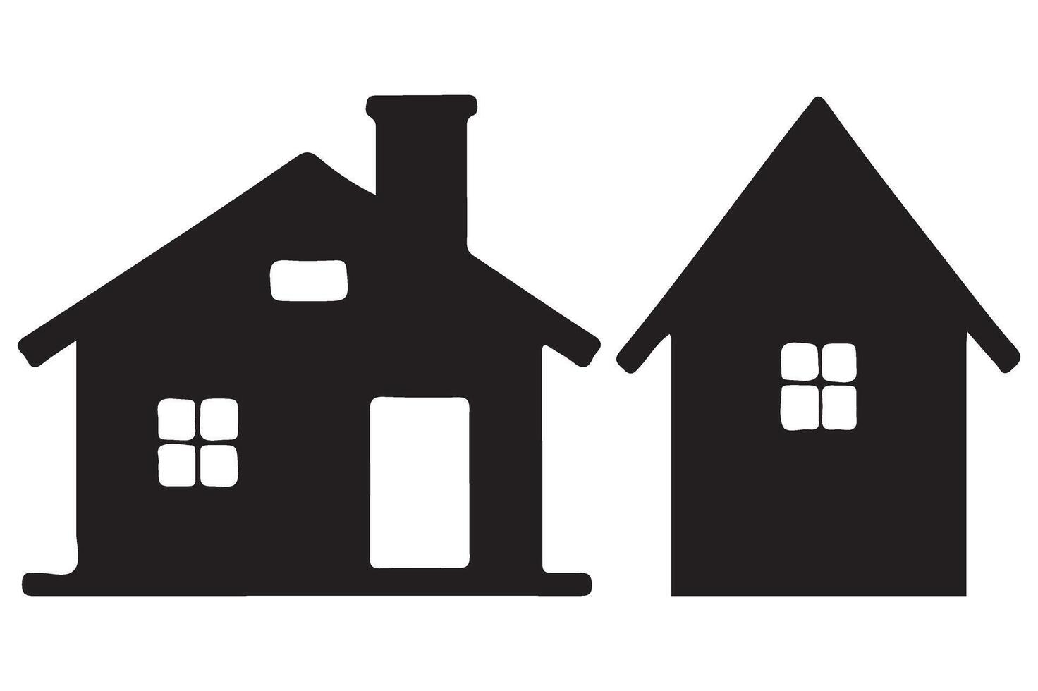 Simple silhouette home vector
