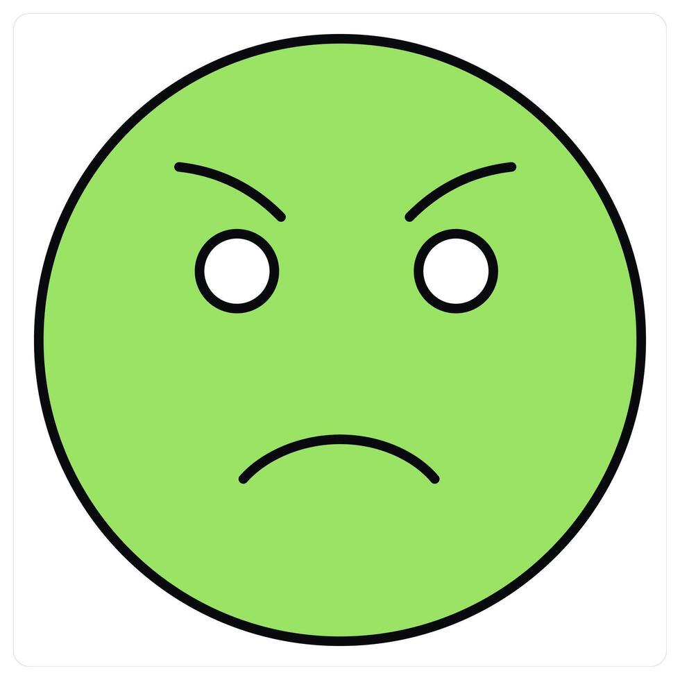 Angry and emoji icon concept vector