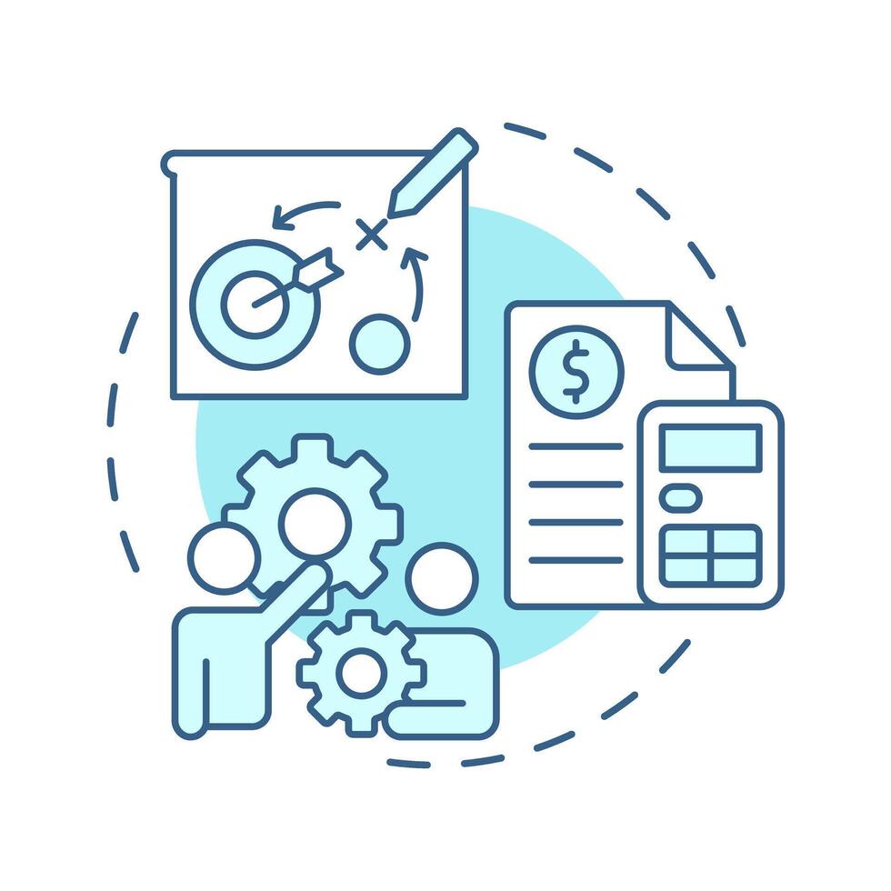 Sustain cycle light blue concept icon. 5S methodology. Continuous improvement. Long-term maintenance. Round shape line illustration. Abstract idea. Graphic design. Easy to use in article vector