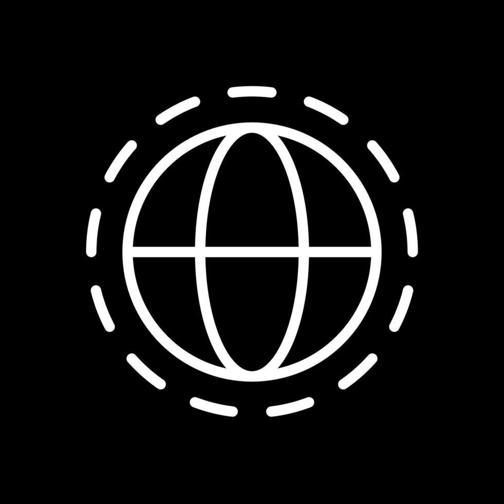 Atmosphere of Earth white linear icon for dark theme. Ozone layer. Protective function. Environmental science. Thin line illustration. Isolated symbol for night mode. Editable stroke vector