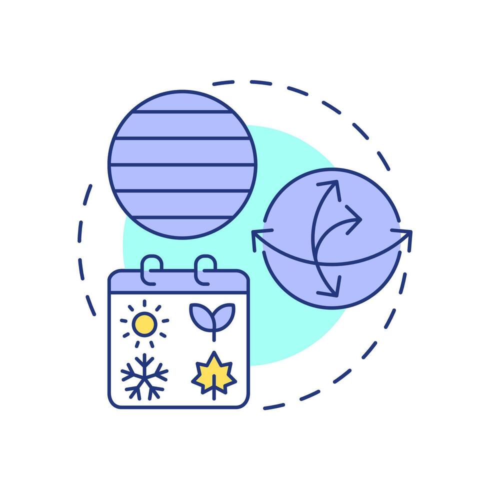 Global scale meteorology multi color concept icon. Atmospheric processes influencing entire planet. Round shape line illustration. Abstract idea. Graphic design. Easy to use in presentation vector