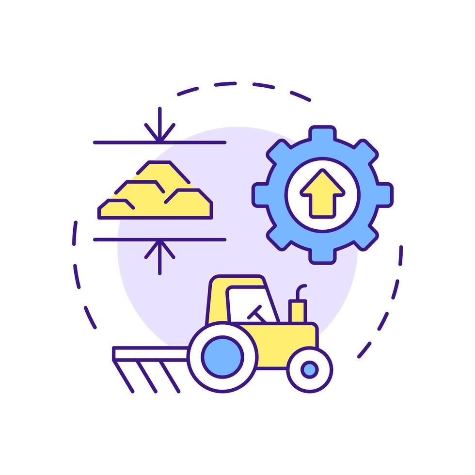 Ground improvement techniques multi color concept icon. Enhancing physical properties of soil. Geotech method. Round shape line illustration. Abstract idea. Graphic design. Easy to use in presentation vector