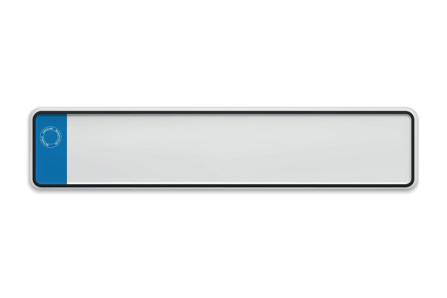 New Car number plate of Northern Cyprus. Vehicle registration license vector
