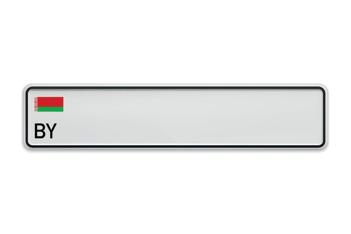 New Car number plate of Belarus. Vehicle registration license vector