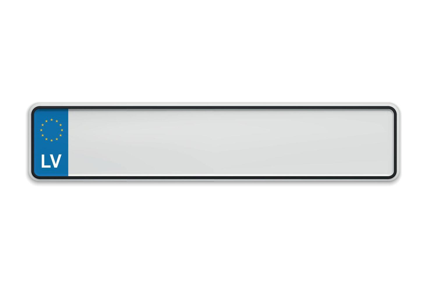 New Car number plate of Latvia. Vehicle registration license vector