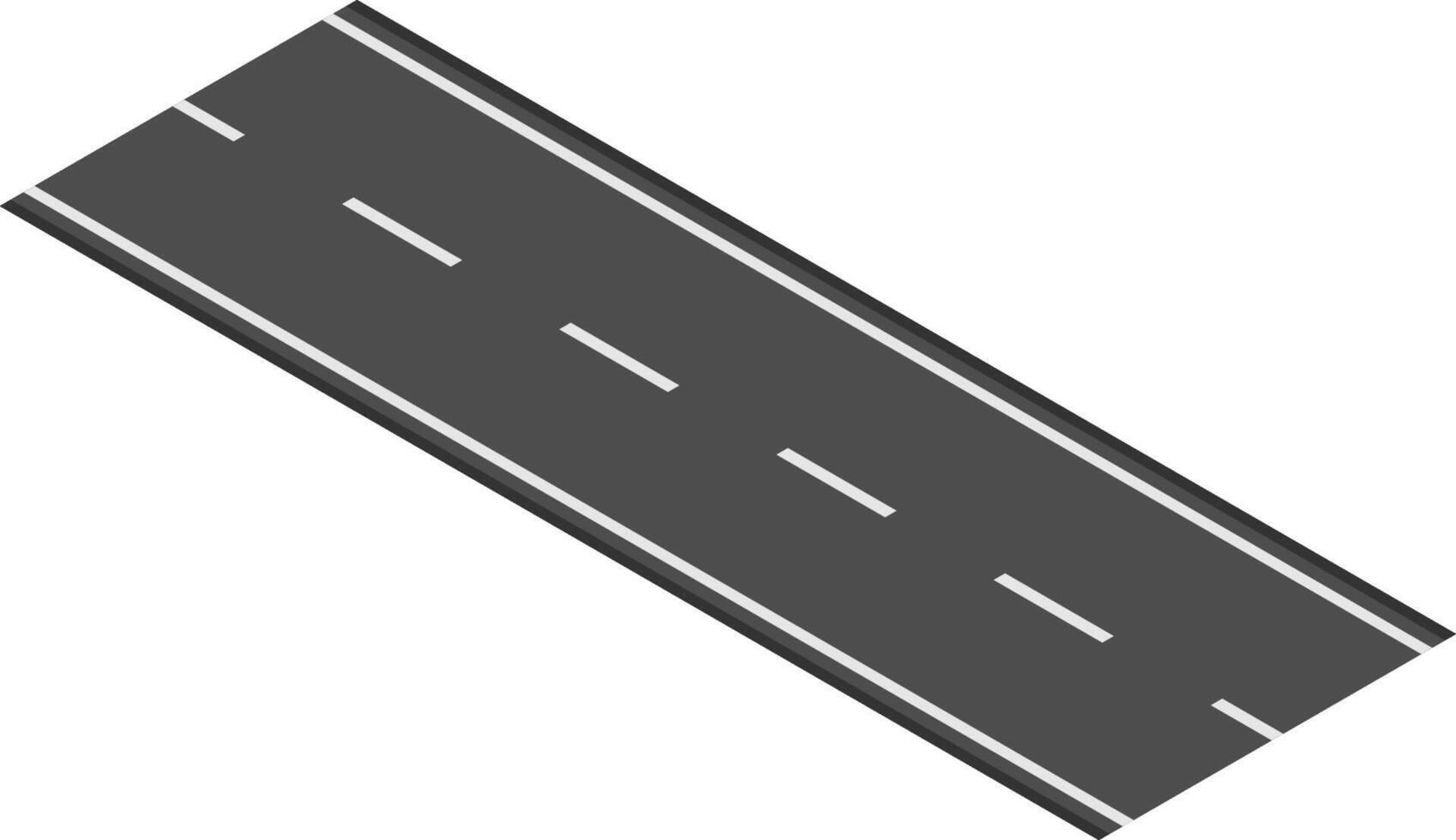 Straight, empty road stretching into the distance, featuring an isometric view that captures transportation, travel, and infrastructure concepts, inviting journeys and adventures ahead vector