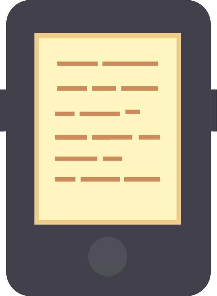 Mobile device featuring a vibrant yellow screen displaying text, representing activities like reading, browsing, and accessing information on a smartphone vector