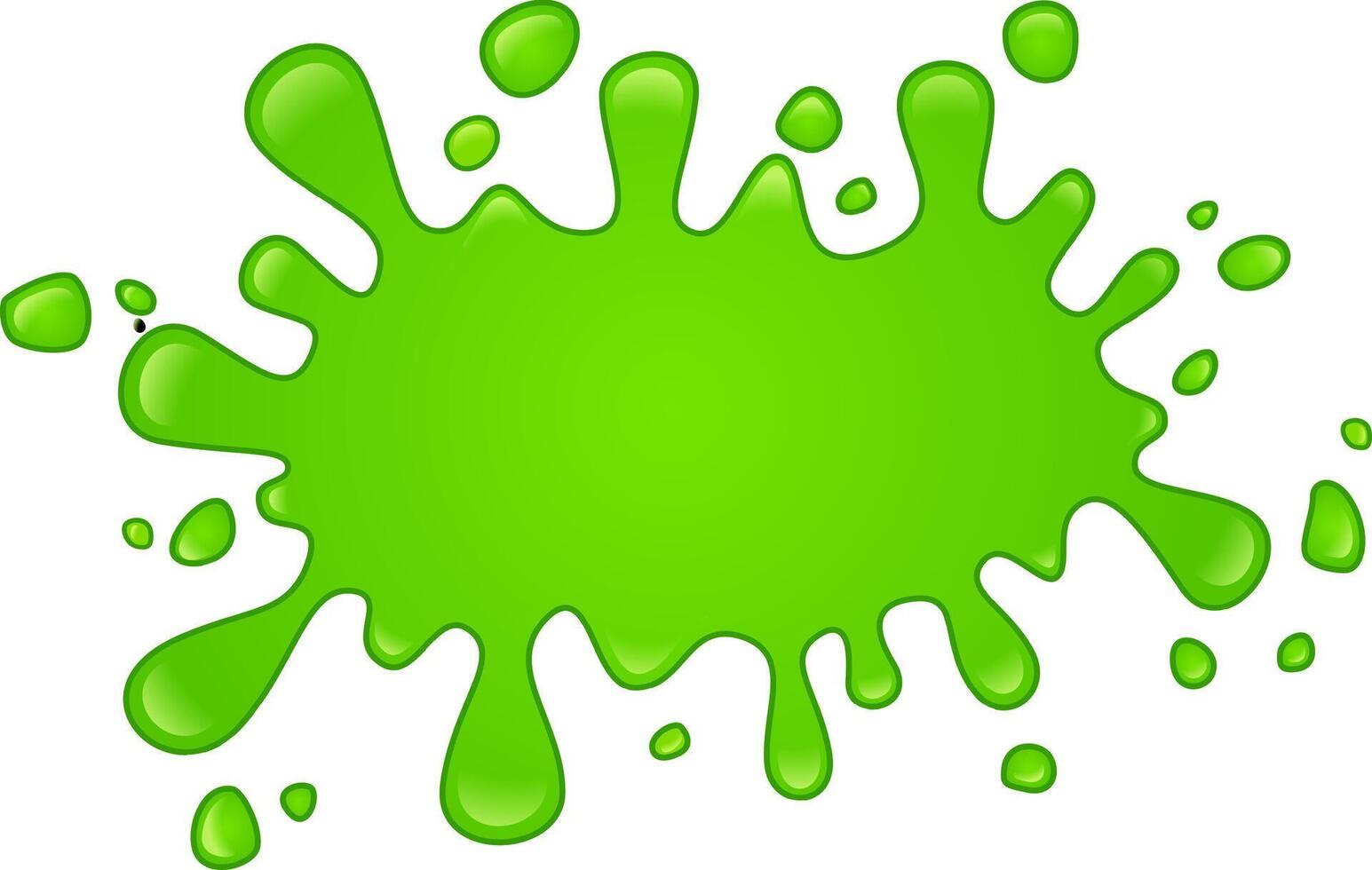 Vibrant, glossy green paint splattering and dripping against a pristine white backdrop creates a dynamic and visually striking composition, full of energy and fluidity vector