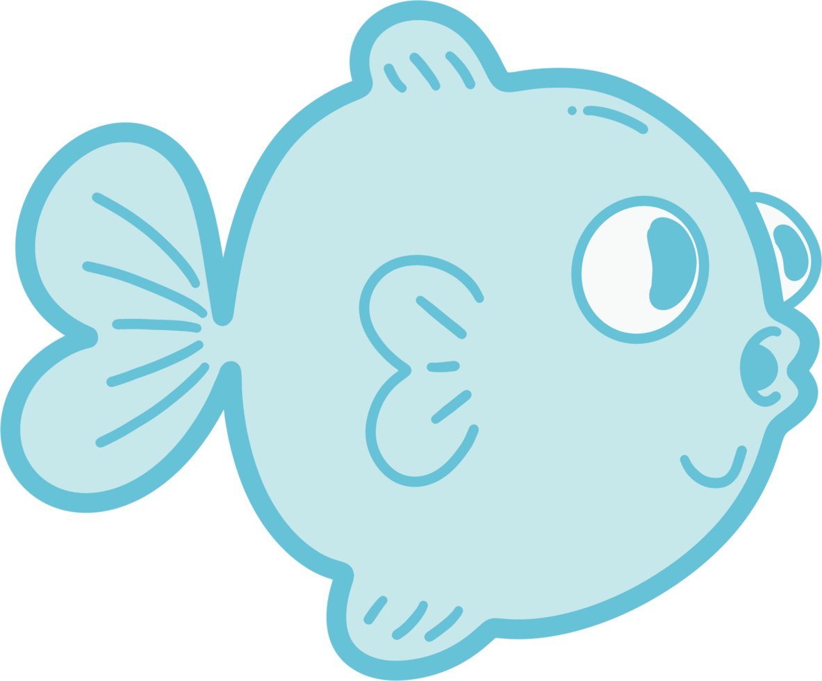 aquatic animals fish doodle png