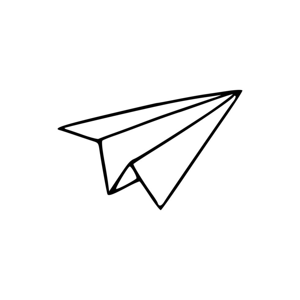 Paper airplane icon illustration vector