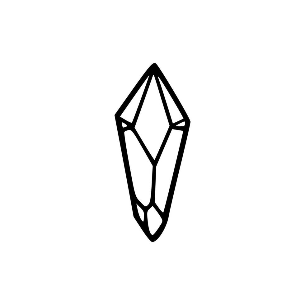 A black and white drawing of a diamond vector