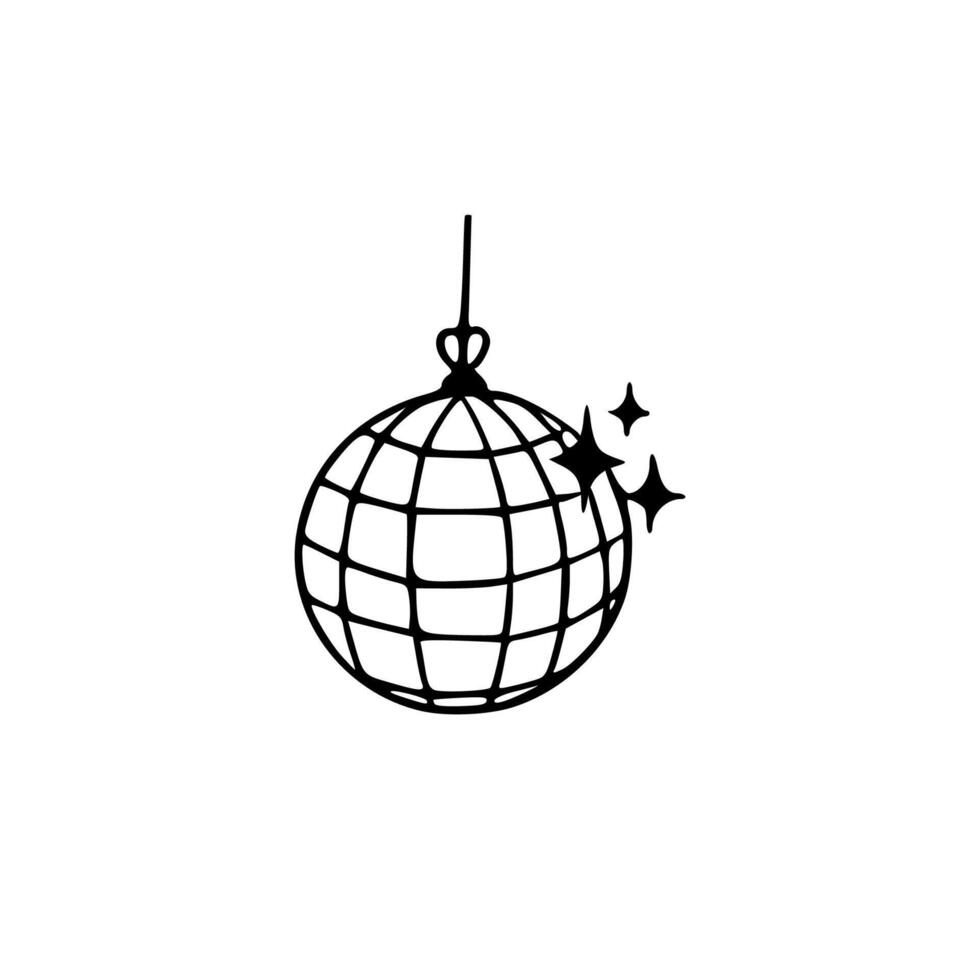 Disco ball icon illustration vector