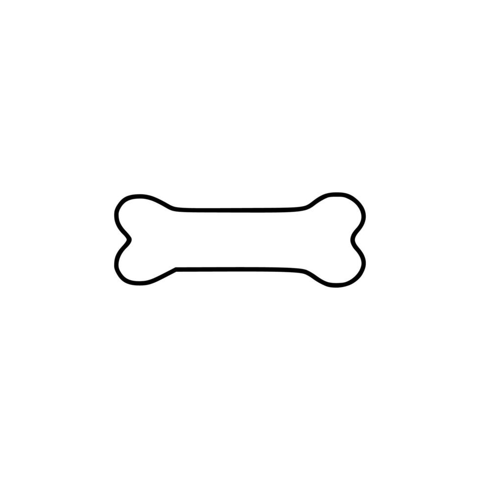 A black and white line drawing of a bone vector