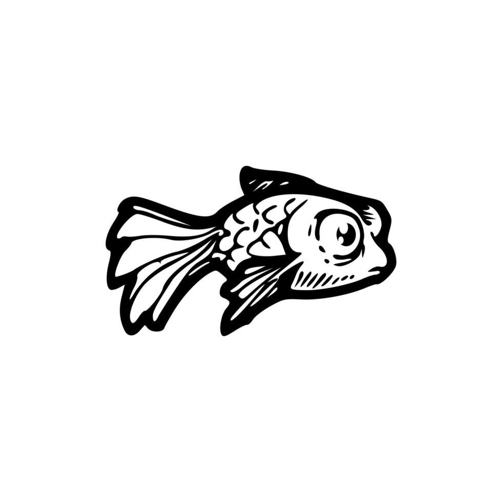 Goldfish icon illustration vector