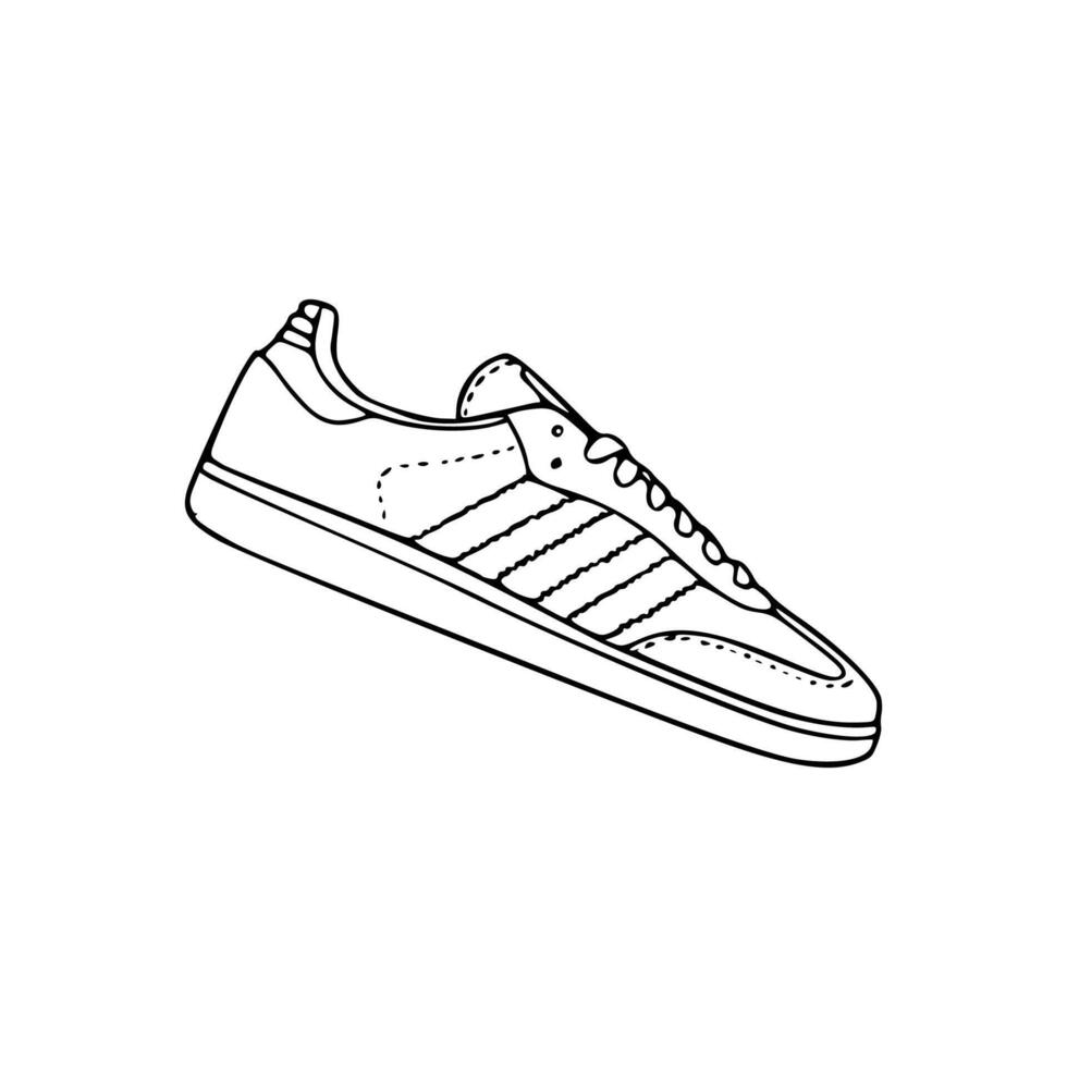 Adidas sneakers coloring pages vector