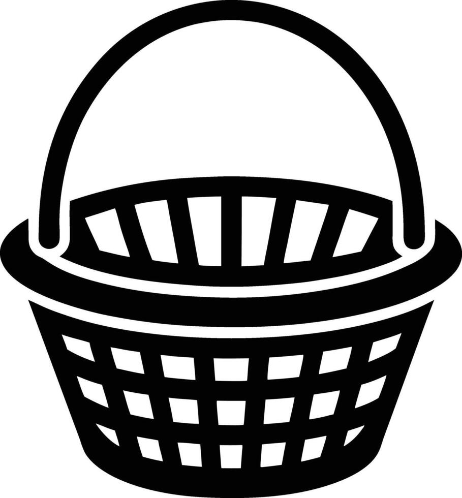 A modern basket silhouette art illustration design vector