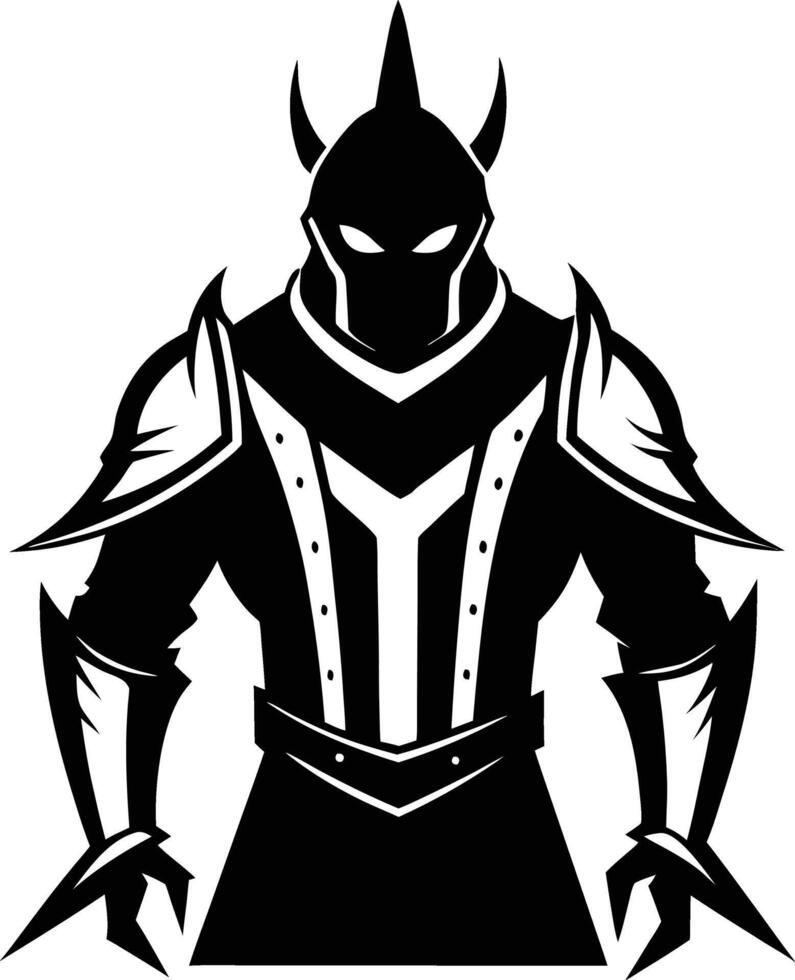 Knight silhouette art illustration design vector