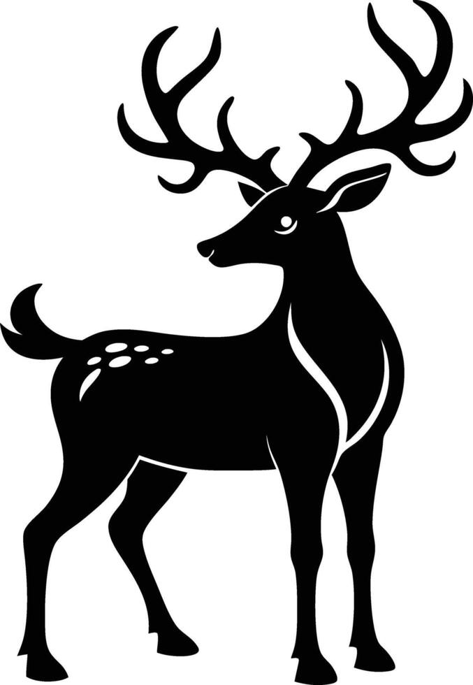 Animal of Reindeer silhouette art illustration design vector