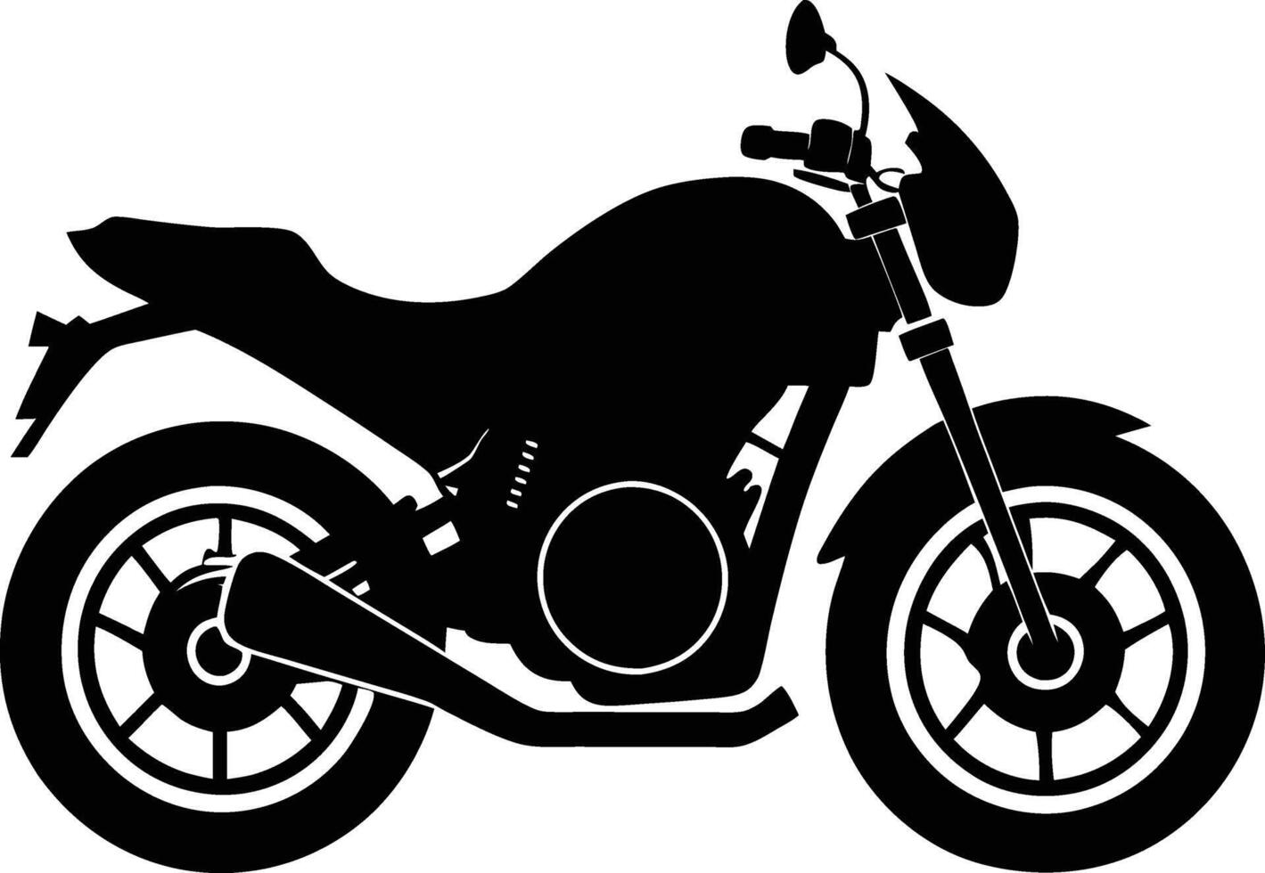 Motorcycle silhouette art, motorcycle icon and logo illustration design vector