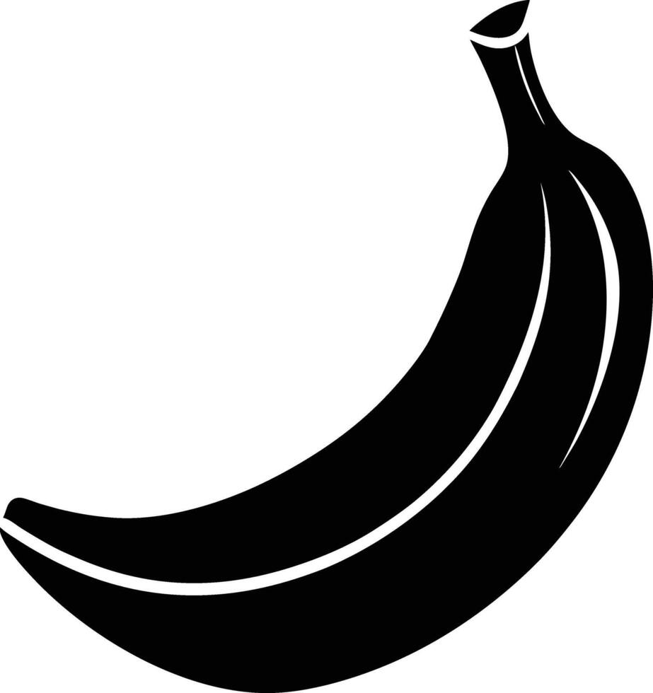 Banana fruit silhouette art illustration design of natural beauty vector