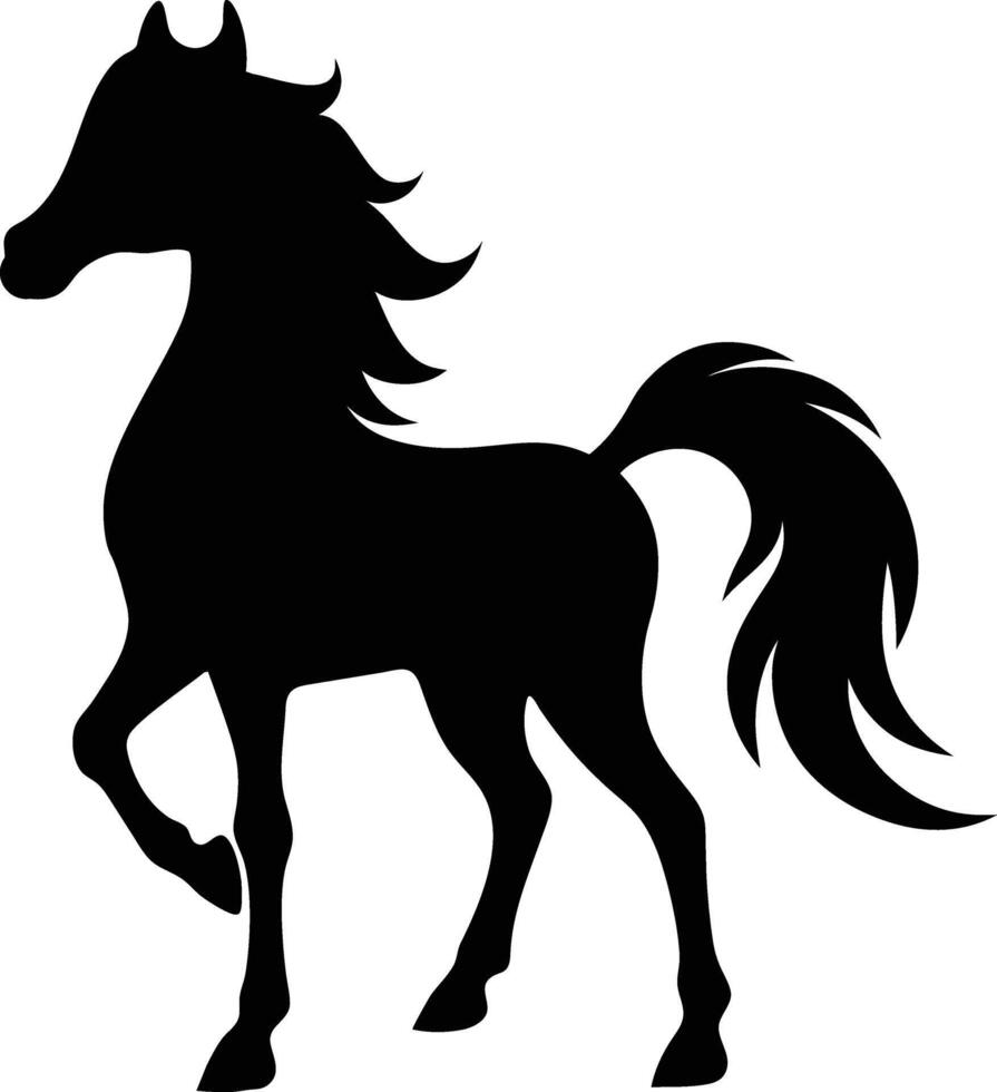 A Beautyful Unicorn silhouette art illustration design in fantasy creature vector