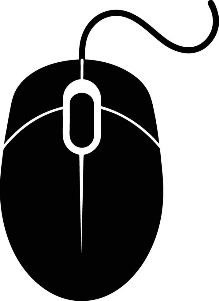 A technology of computer mouse silhouette art illustration design vector
