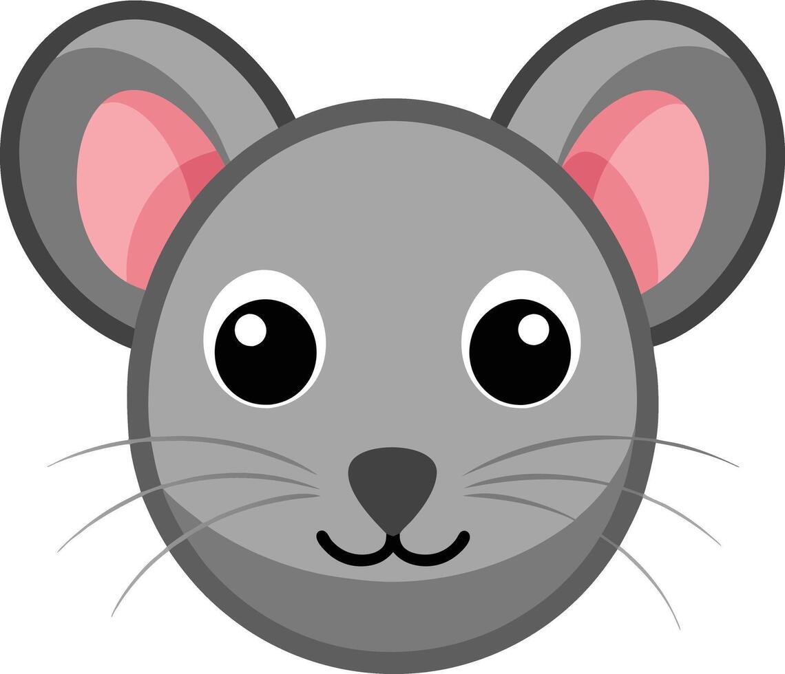 A mouse head art colorful illustration design on a wildlife forest and home animal vector
