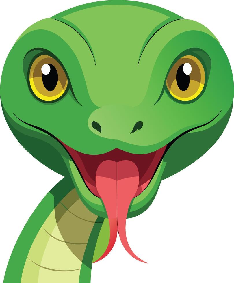 Snake head art colorful illustration design on a wildlife forest animal vector