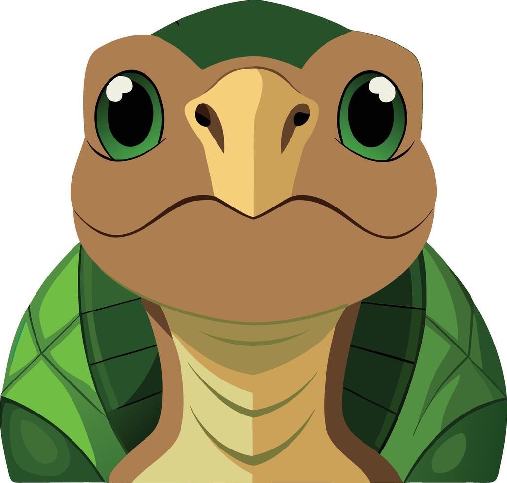 Tortoise head art colorful illustration design on a wildlife water animal vector