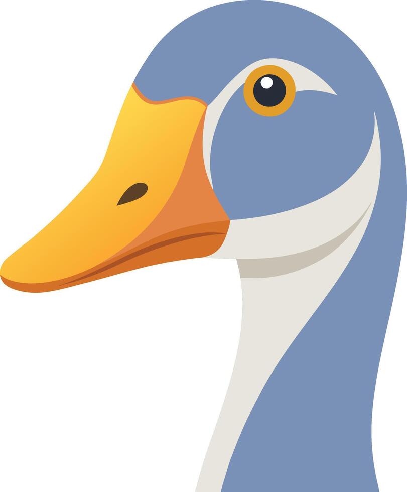 A goose head art colorful illustration design on a wildlife water and house animal vector
