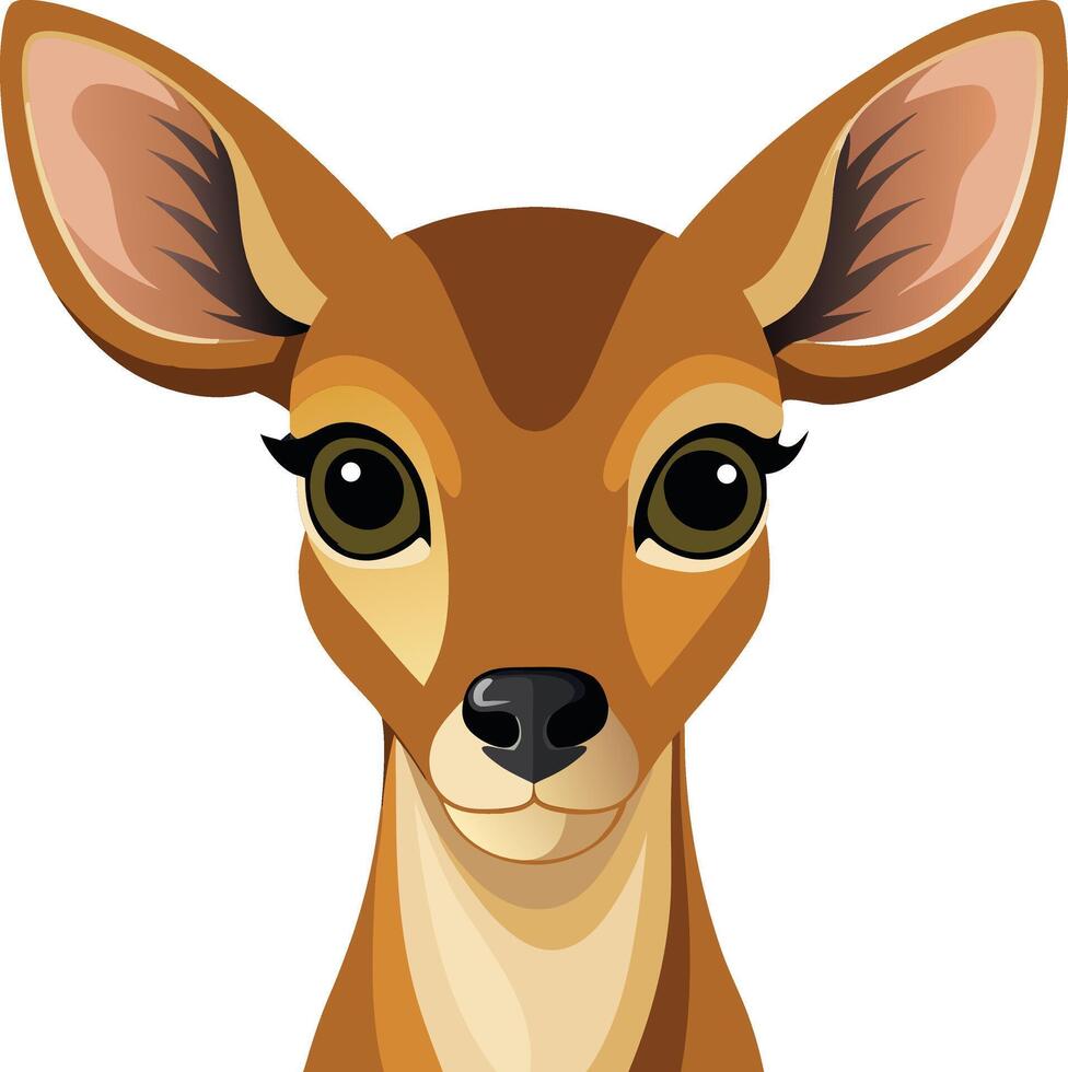 A deer head art colorful illustration design on a wildlife forest animal vector