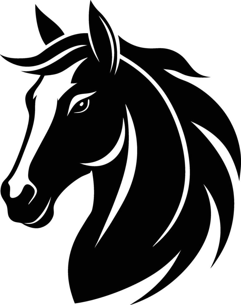 Icon and logo Horse silhouette art, symbol illustration graphics design vector