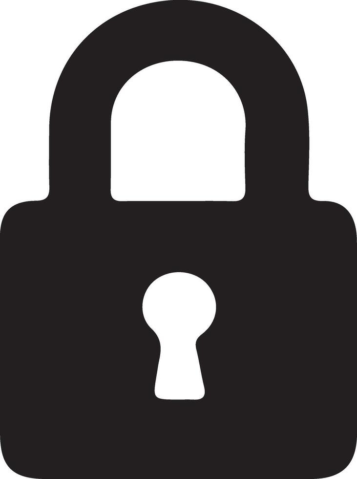 Door locker silhouette art and black icon illustration graphic design vector