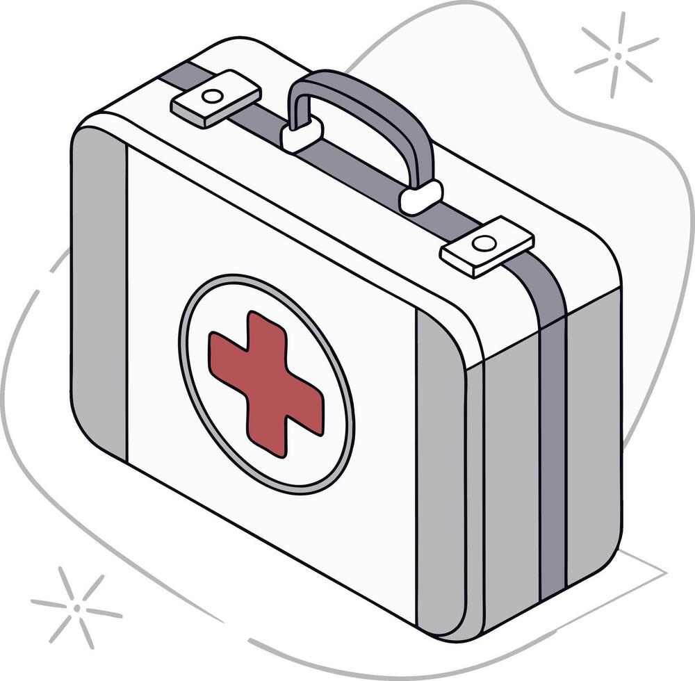 Medical first aid box icon and illustration symbol design. vector