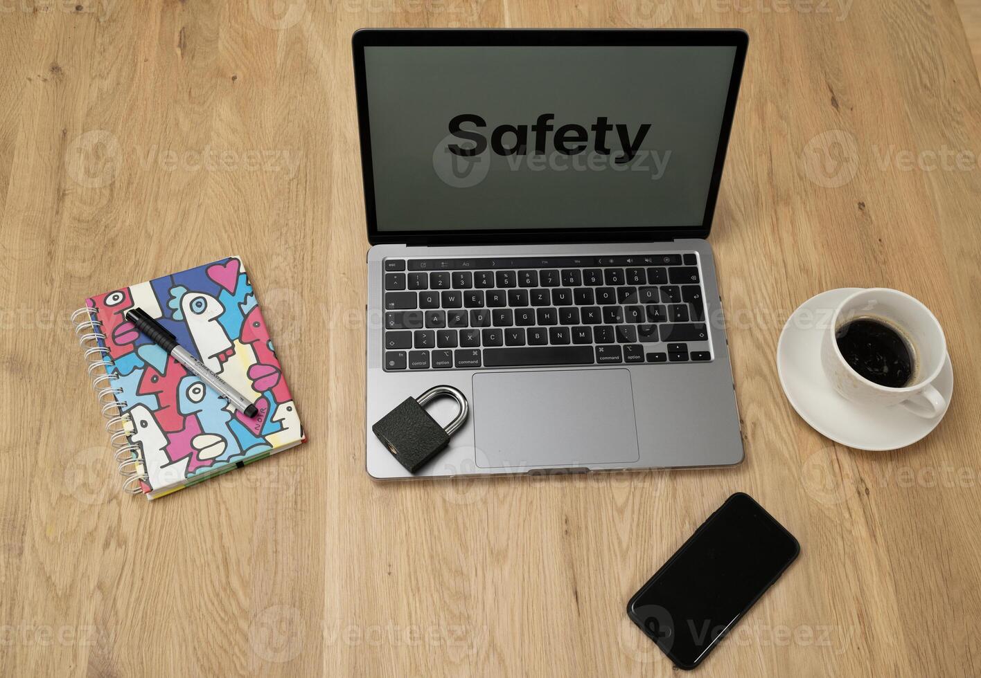 Cyber security network data protection concept. photo