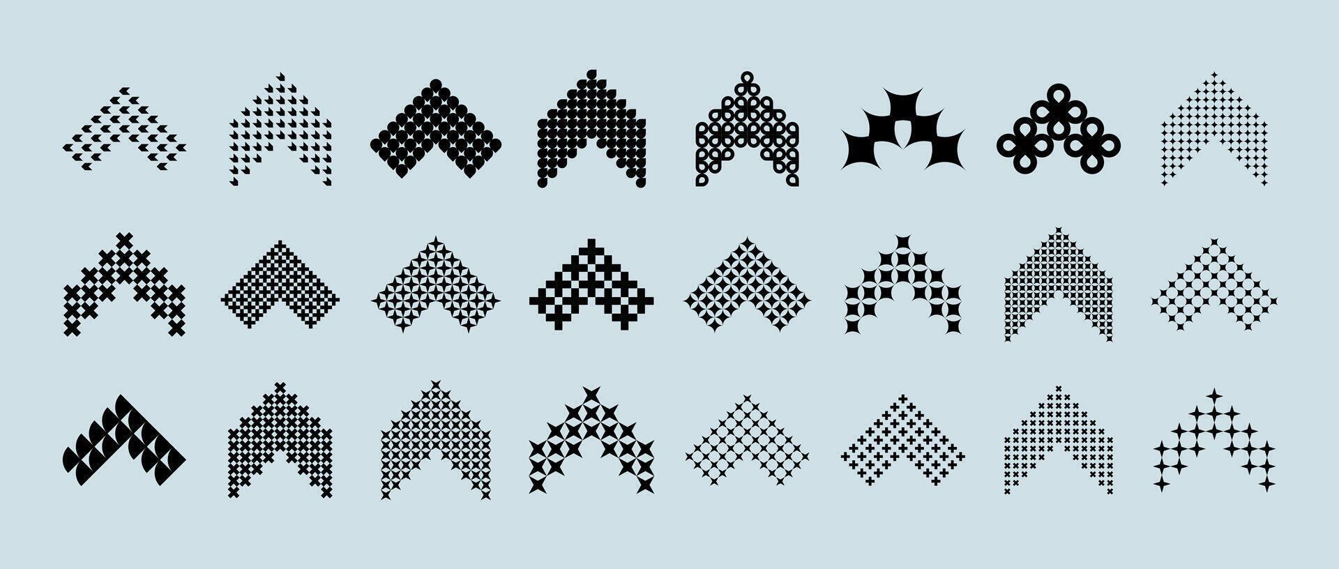 Luxury decorative abstract letter A logo set vector