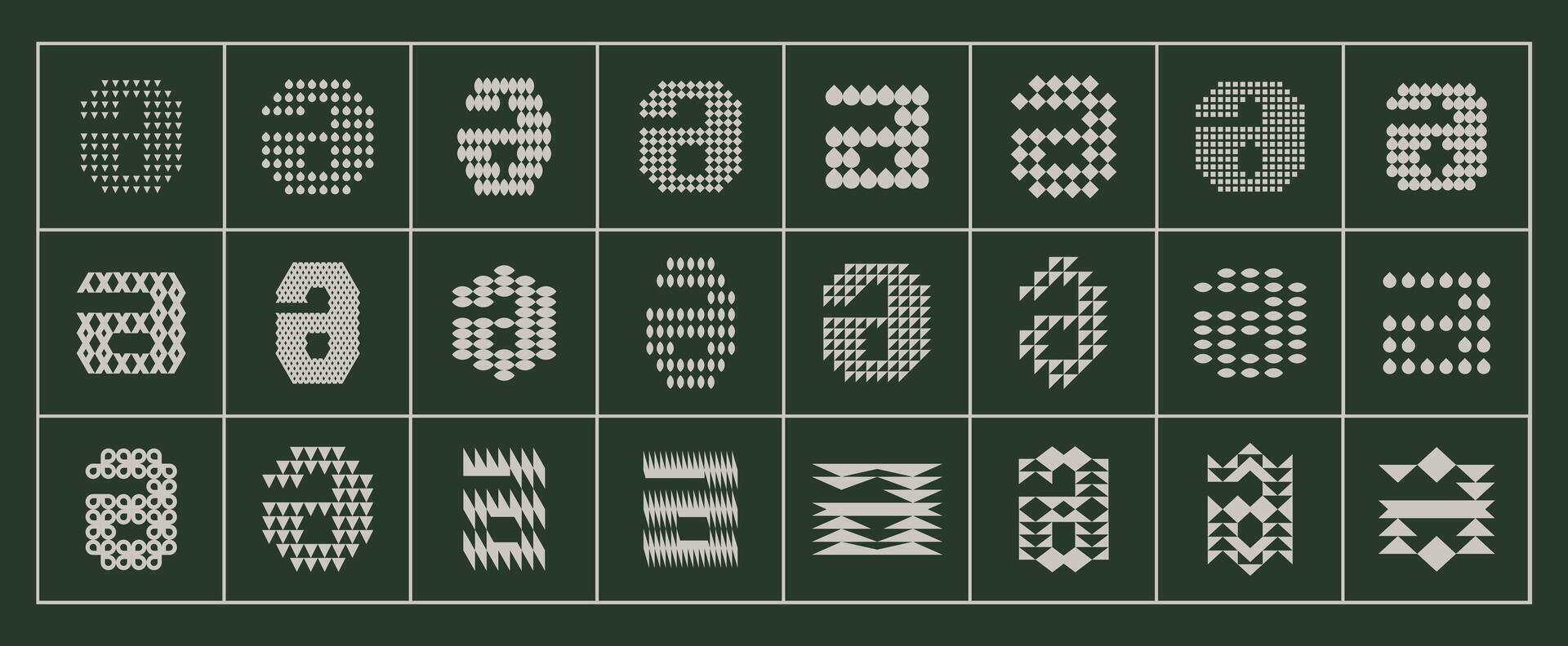 Set of luxury abstract lowercase letter A logo vector