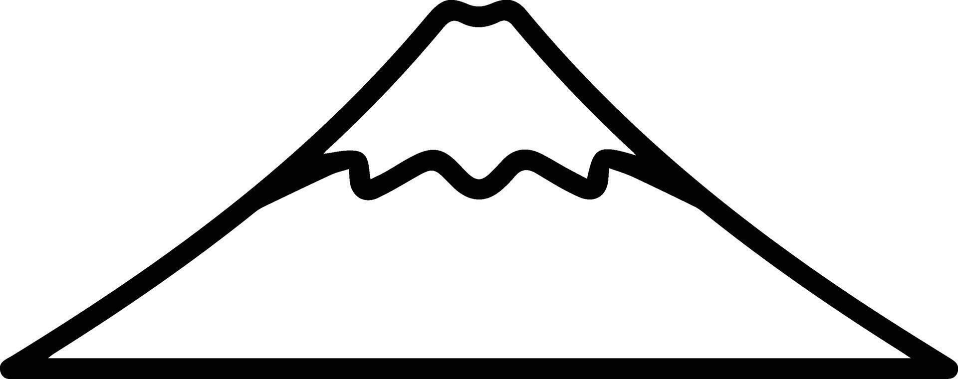 A mountain with a peak in the middle clipart illustration vector