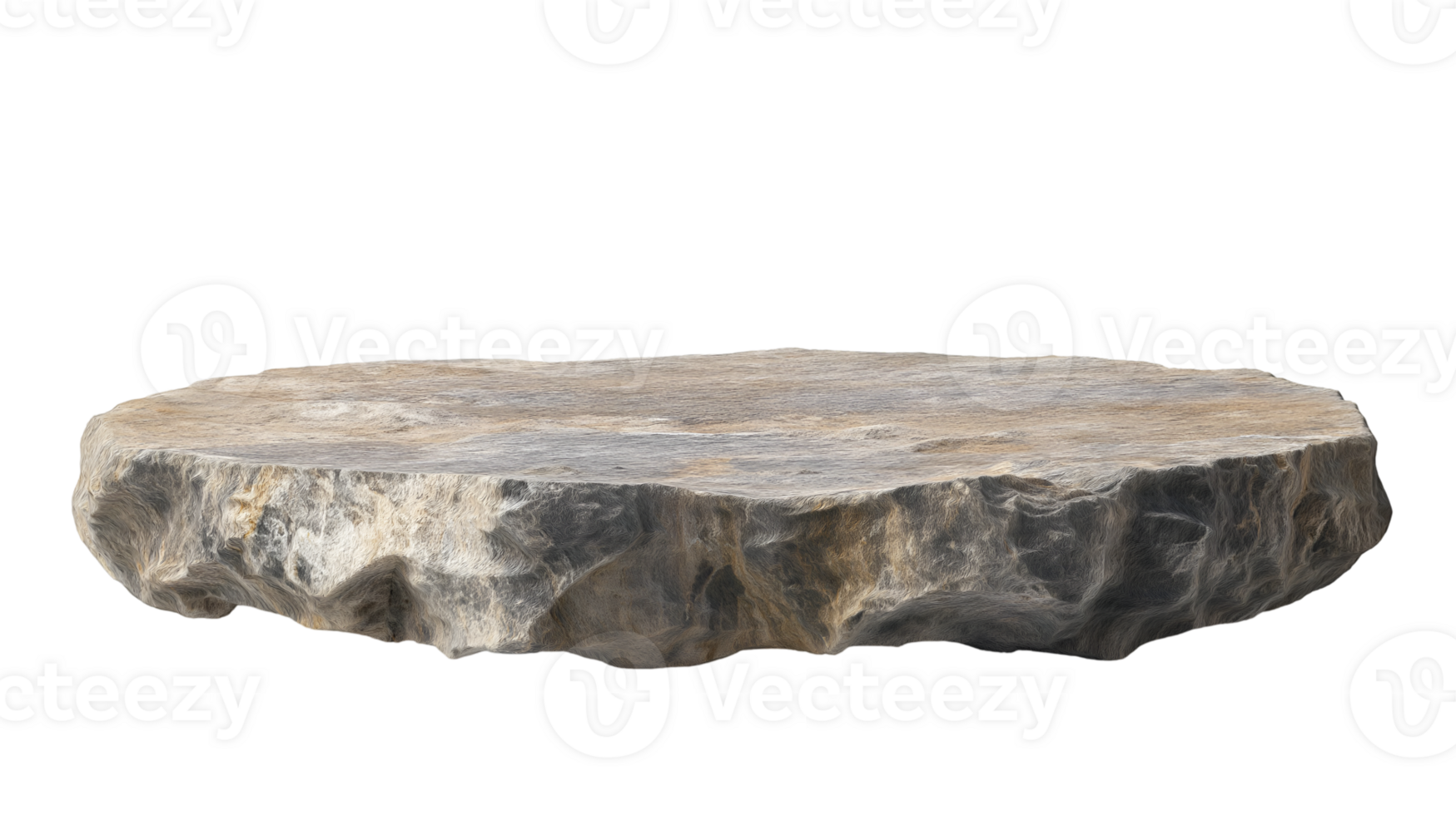 a rugged stone platform, isolated on a transparent background png