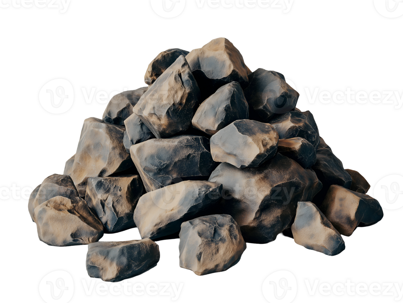 A Pile of Rugged Rocks Perfect for Natural and Rustic Designs png