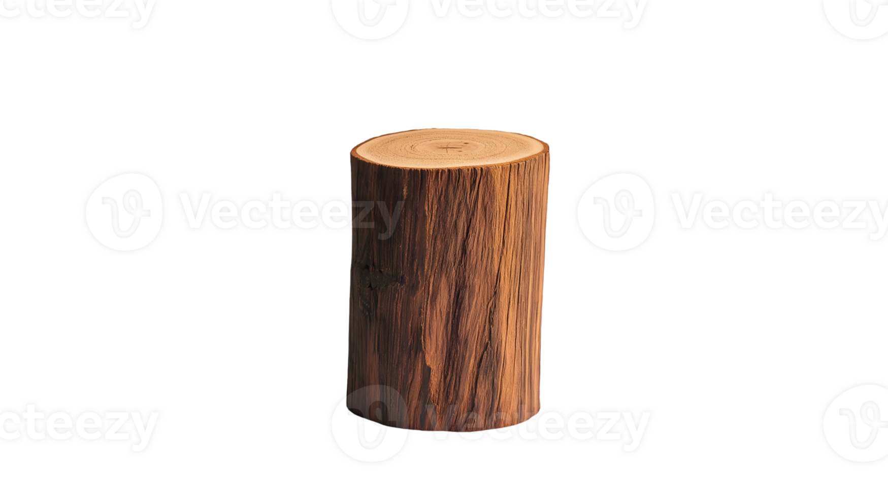 a rustic tree stump, isolated on a transparent background. The image highlights the natural texture png