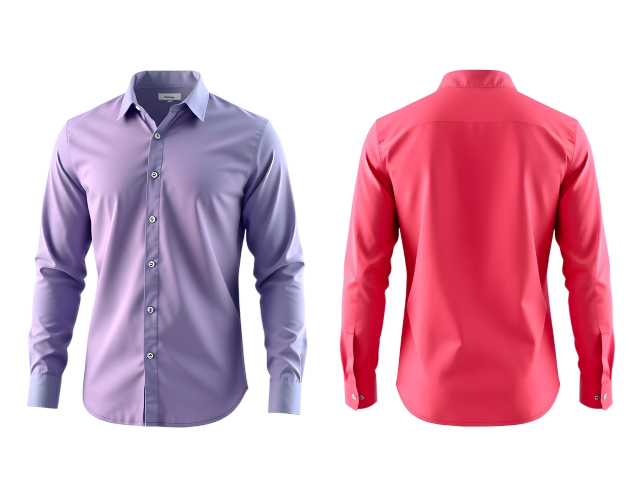 Two men's shirts on a black background png