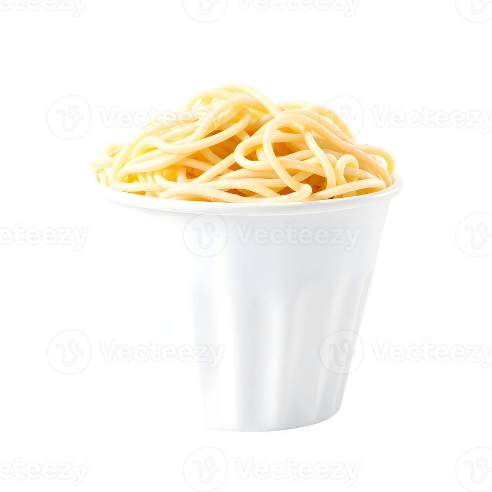 A white cup filled with spaghetti png