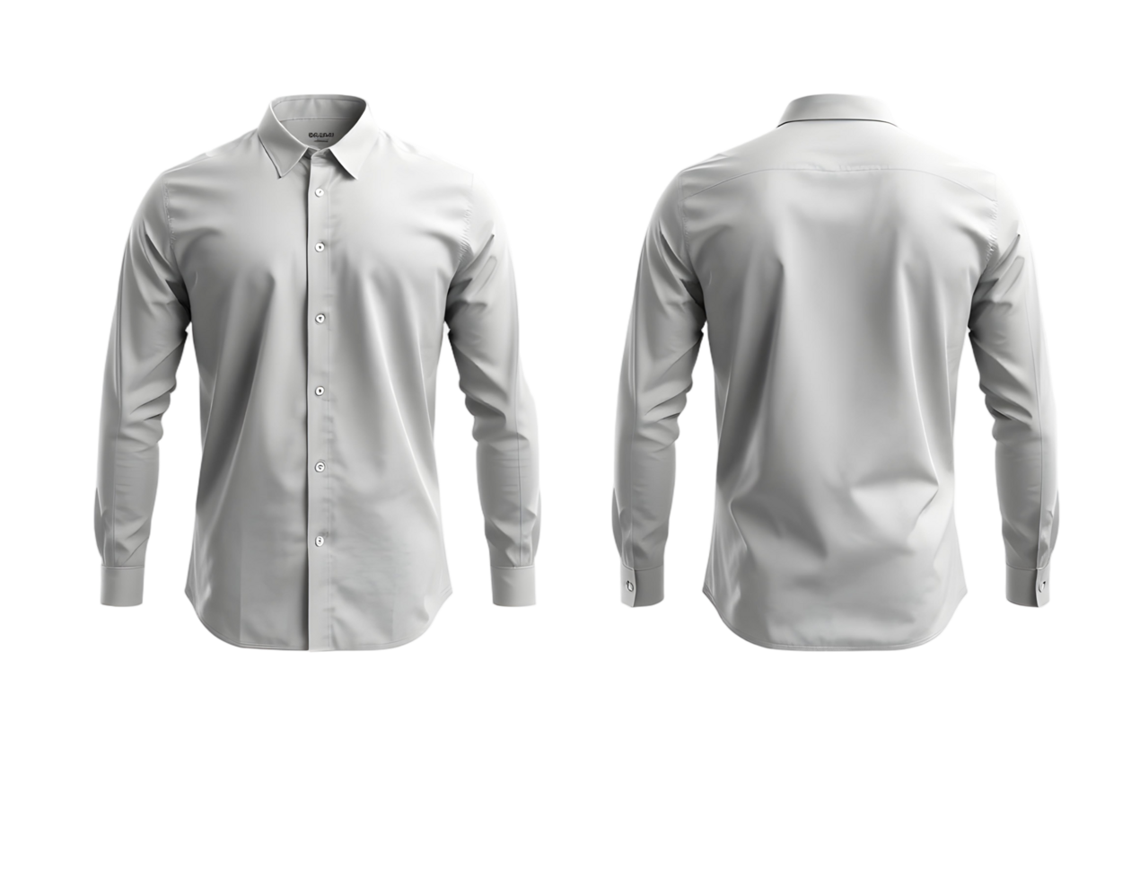 Two white shirts mock up on black background png