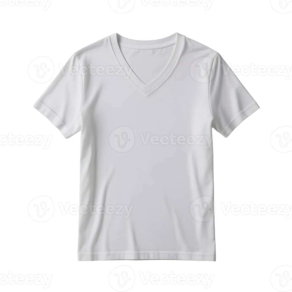 A white v - neck t - shirt on a black background png