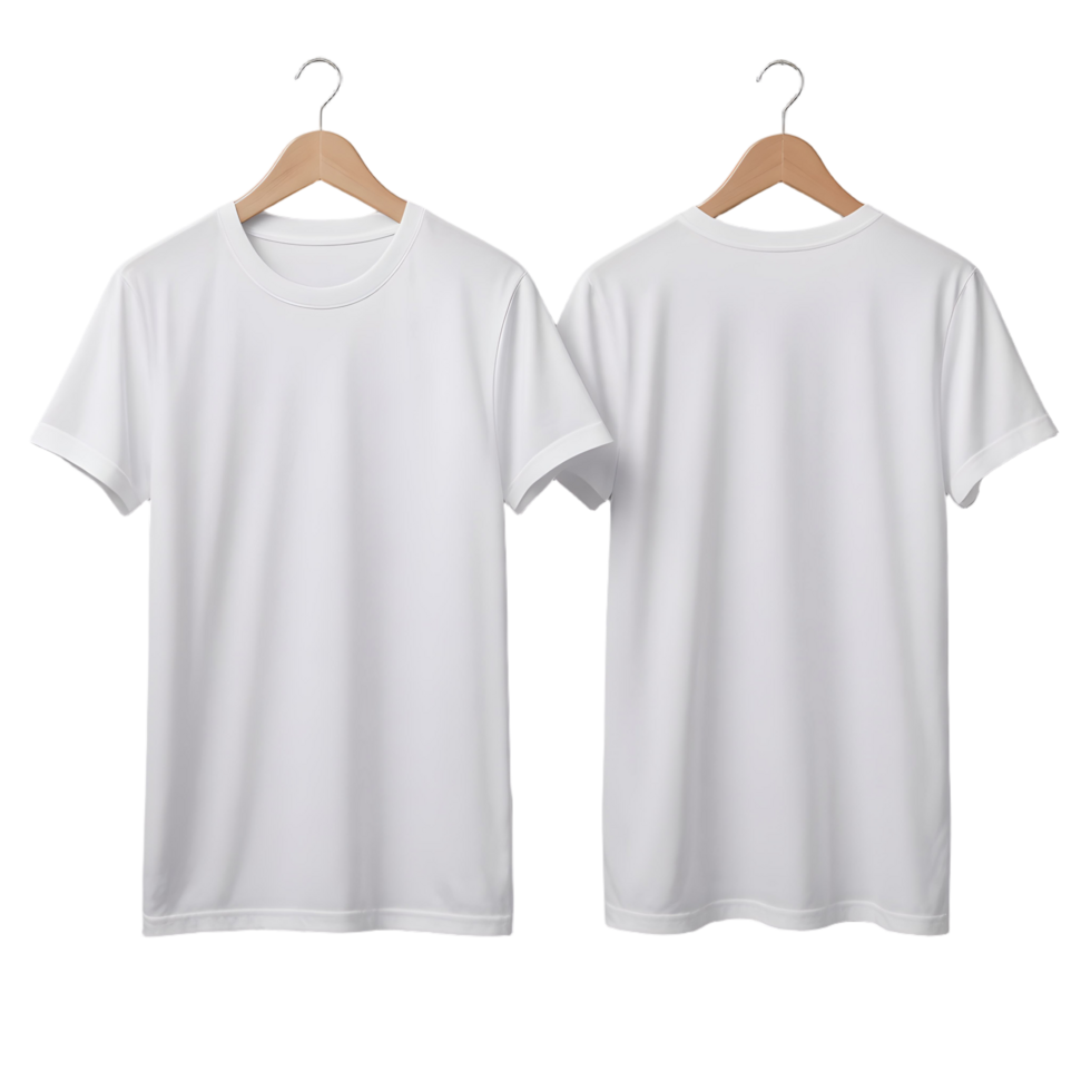 White t - shirt mockup on a hanger png