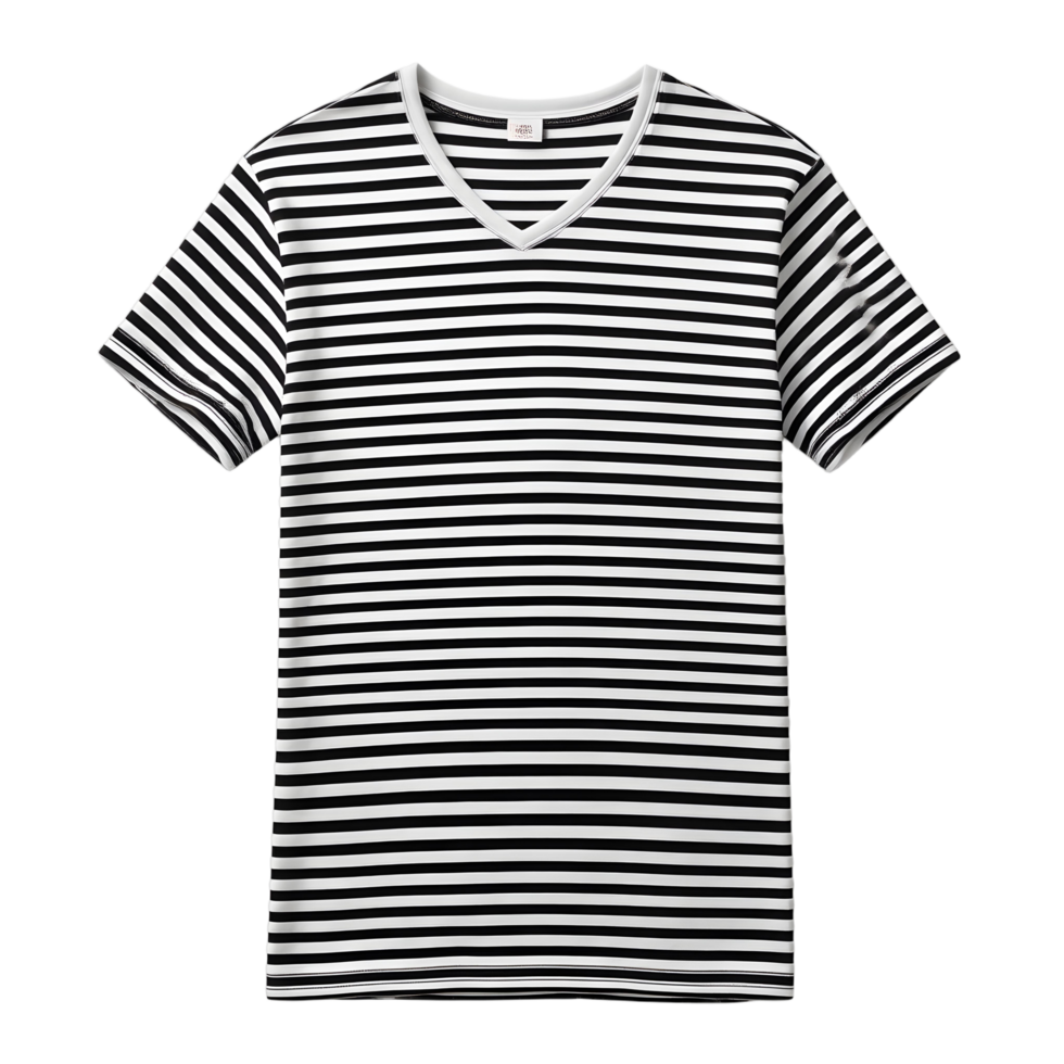 A black and white striped t - shirt png