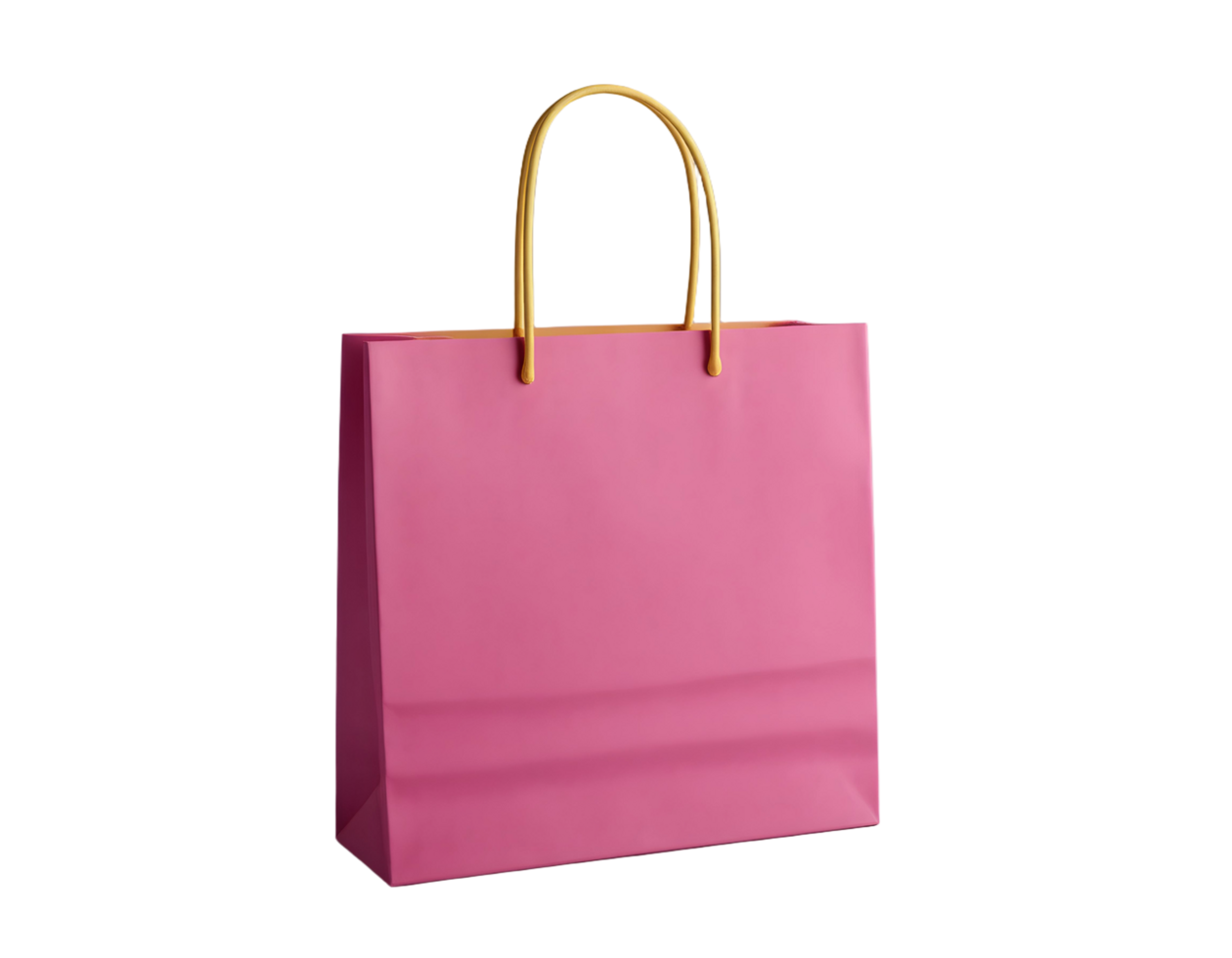 Pink paper shopping bag png