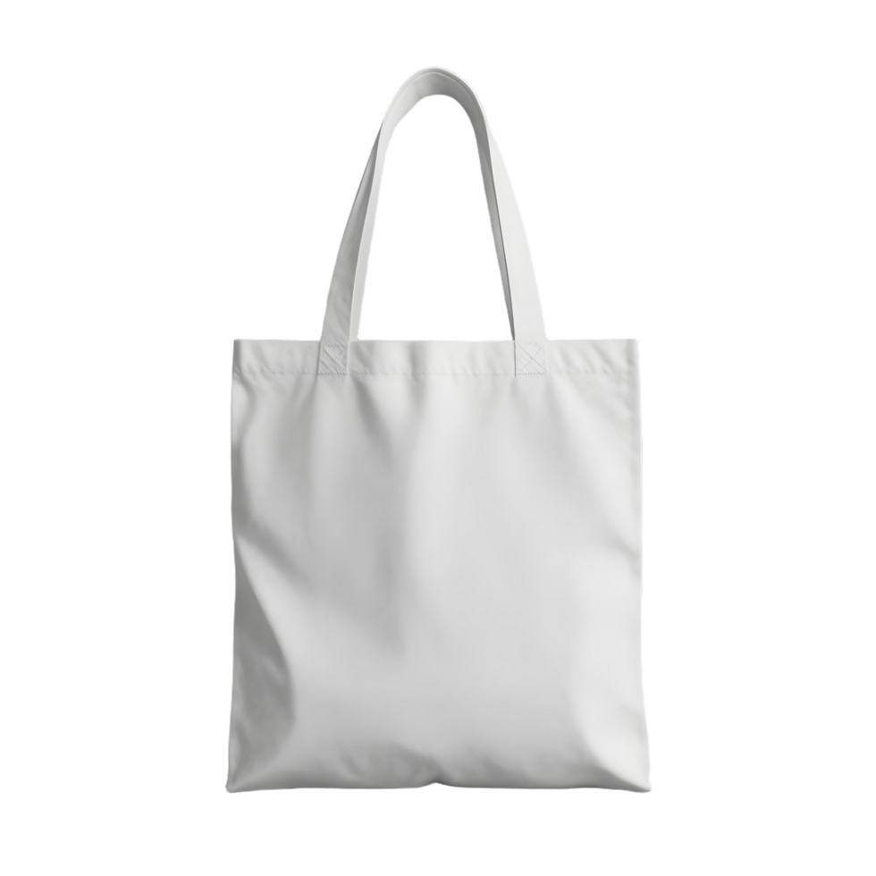A white tote bag on a black background png