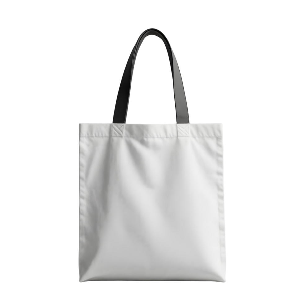 A white tote bag on a black background png